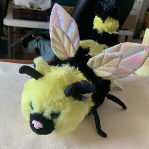 Gish Beeline Cat Bee Hybrid Plush Bumblebee Wings Striped Black Yellow Kitten